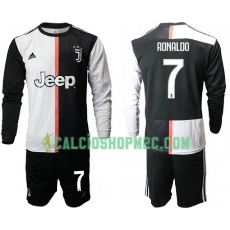 Juventus Ronaldo 7 Bambino Maglia Prima 2019/2020 Manica Lunga (+ Pantaloncini)